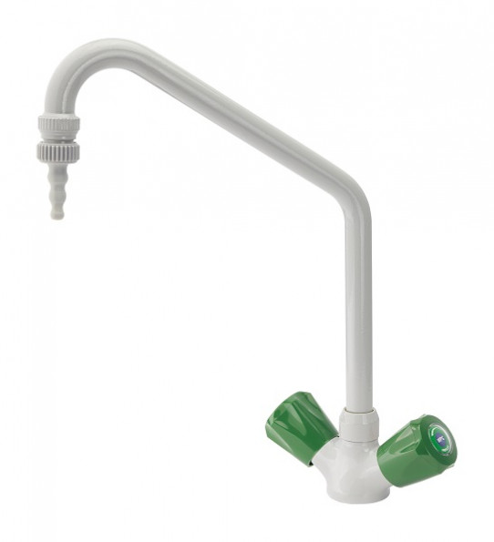 Cold and hot water monobloc mixer, bench mounted, removable nozzle