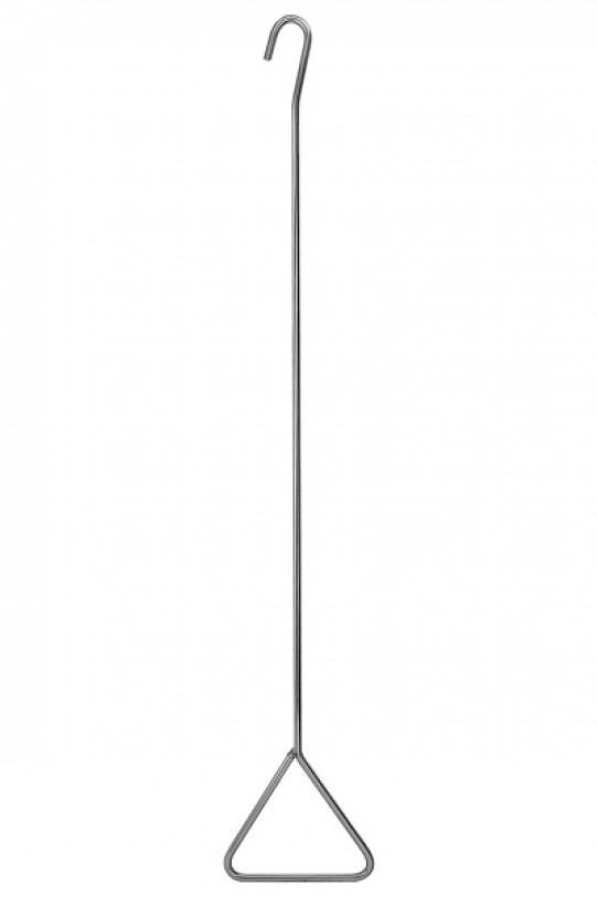 Shower pull rod in stainless steel