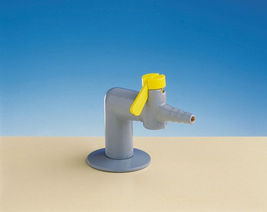 Single drop lever tap for burning gas