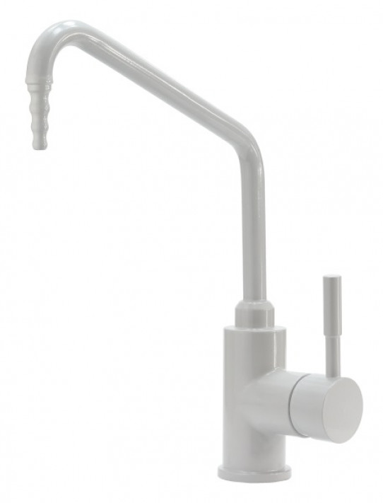 Single handle cold and hot water mixer, bench mounted, fixed nozzle