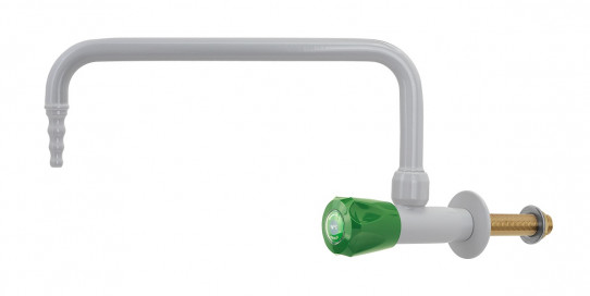 Tap with swivel swanneck for water, wall mounted