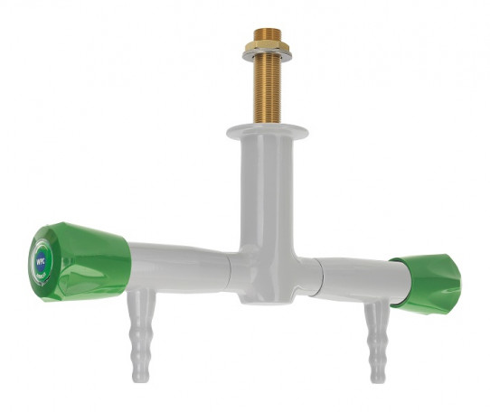 Two way angle tap at 180º for water, pendant mounted